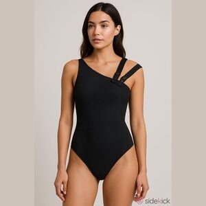 Koral Textured Bodysuit Small Black